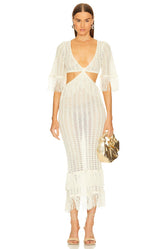 X Revolve Hanley Fringe Maxi Knit Dress