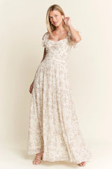Jade By Jane Full Size Ruffle Sleeve Tiered Maxi Dress Plus Size