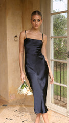 Keira Midi Dress - Navy