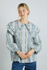 Lois Blouse - Wallpaper Floral
