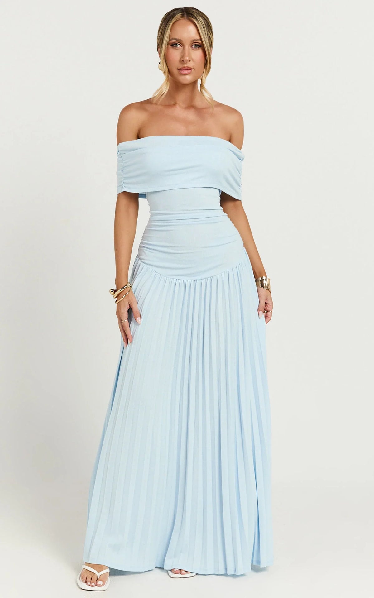 Lioness - Field Of Dreams Maxi Dress In Soft Blue
