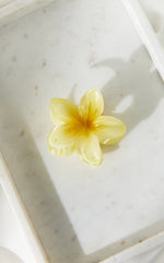 Olga Hair Clip - Flower Claw Clip In Yellow