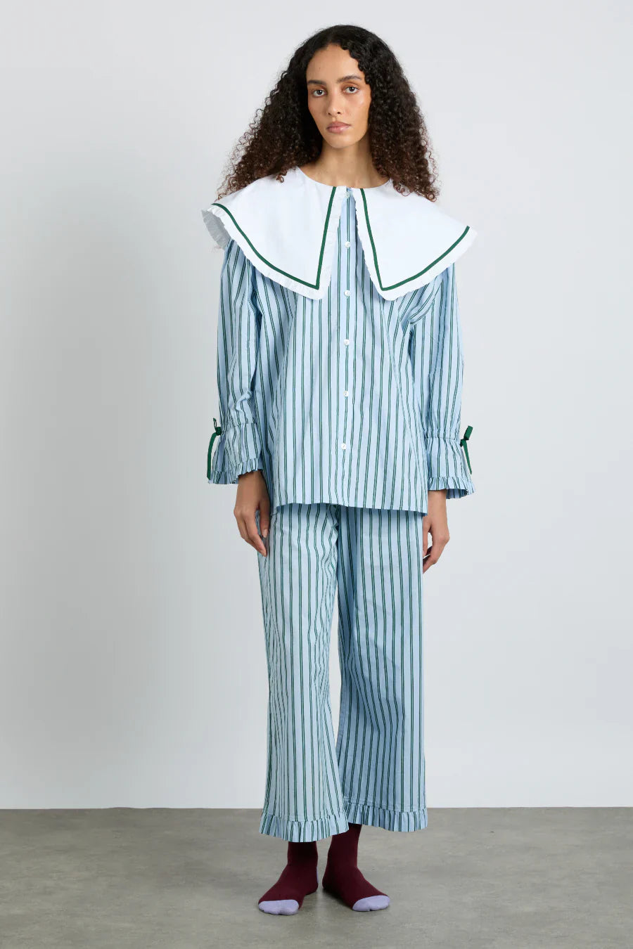 Barbara Pj Set- Blue Stripe