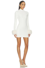 Britt Faux Fur Cuff Mini Dress