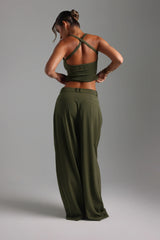 Sheveta The Ivy Wide-Leg Trousers - Cypress