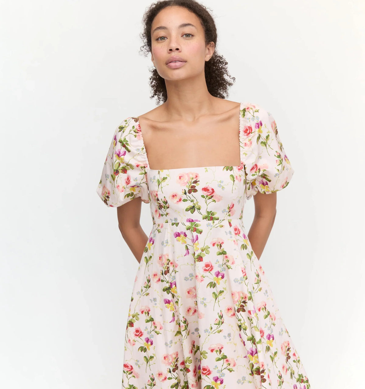 Couturebud The Matilda Dress - Pink Bluebonnet